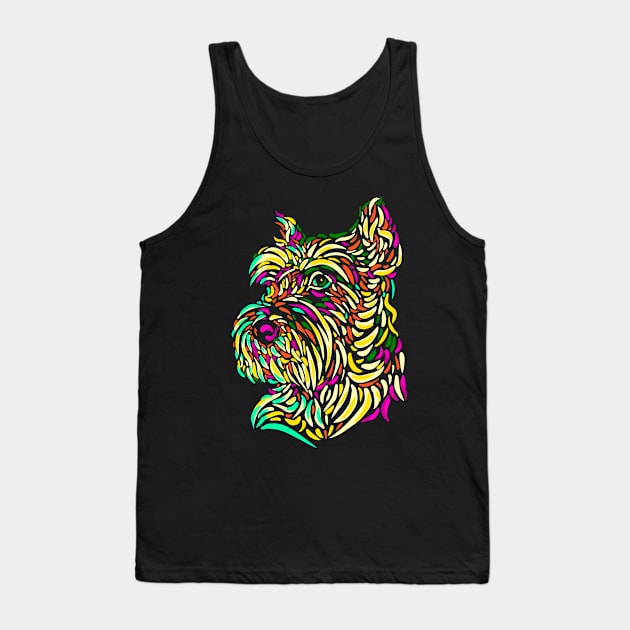 Yorkshire Terrier abstract art Tank Top by BAJAJU